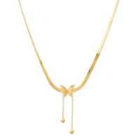 Titanstahl Halskette, mit Verlängerungskettchen von 1.97inch, Modeschmuck & für Frau, goldfarben, Länge:14.96 ZollInch, verkauft von PC