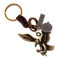 Tibetan Style Key Clasp, with PU Leather, for man, 110x30mm, Sold By PC
