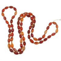 Ожерелье из агата, красный агат, Цилиндрическая форма, Женский & граненый, красный, 16x10x10mm, длина:62 см, продается PC