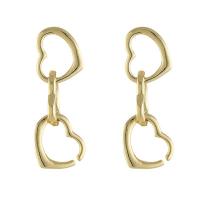 Brass Drop Earring, plated, for woman, golden, 6x20mmuff0c6x22mmuff0c9x26mm, Sold By Pair