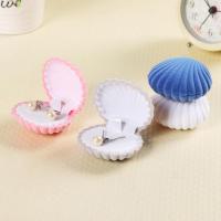Earring Box, Velveteen, Shell, more colors for choice, 60x55x30mm, Sold By PC