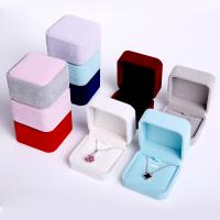 Velvet Pendant Box, Velveteen, Rectangle, more colors for choice, 70x70mm, Sold By PC