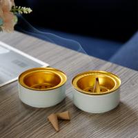 Traditional Ceramic Inserted Burner Incense Seat, Porcelain, plated, for home and office & durable, 32x65mm, Sold By PC