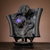 Backflow Incense Burner, Purple Clay, plated, for home and office & durable, 230x160x250mm, Sold By PC