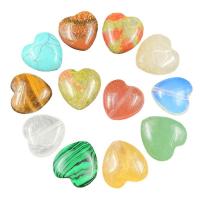 Mixed Gemstone Beads, Clear Quartz, with Green Aventurine, Heart, polished, DIY, more colors for choice, 12mm, 10PCs/Bag, Sold By Bag