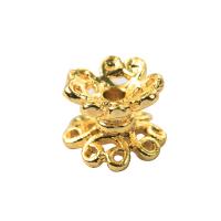 Perline vuote in ottone, placcato, dorato, 5x5.60mm, Foro:Appross. 1.3mm, 20PC/borsa, Venduto da borsa