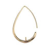 Brass Hook Earwire, plated, for woman, golden, 36x26mm, 20PCs/Bag, Sold By Bag