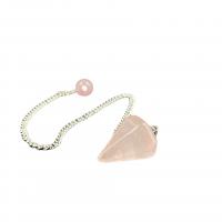 Rose Quartz Pendulum Pendant, Unisex, pink, 20mm, Sold By PC