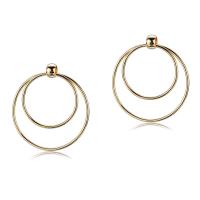 Brass Stud Earring, plated, for woman, golden, 26.50x26.50mm, 20PCs/Bag, Sold By Bag