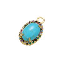 Cubic Zirconia Micro Pave Brass Pendant with Gemstone plated micro pave cubic zirconia Approx 3mm Sold By PC