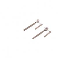 Brass Stud Earring, plated, for woman, more colors for choice, 25x2mm, Sold By Pair