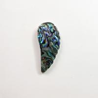 Natural Abalone Shell Pendants, Unisex, mixed colors, 65x25x0.30mm, Sold By PC