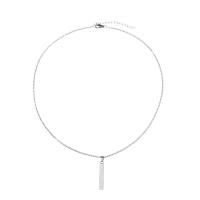Edelstahl Schmuck Halskette, poliert, unisex, Silberfarbe, 5x5x49mm, Länge:440 Millimeter, verkauft von PC