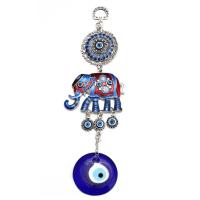 Hanging Ornaments Zinc Alloy with Lampwork Evil Eye Unisex blue Sold By PC