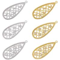 Cubic Zirconia Micro Pave Brass Pendant, Teardrop, plated, different designs for choice & micro pave cubic zirconia & hollow, more colors for choice, 15x37mm, Hole:Approx 0.5mm, Sold By PC