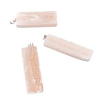 Gypsum Pendant, Rectangle, pink, 45-50mmx8-12mm, Sold By PC