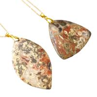 Gemstone Pendants Jewelry, Plum Stone, Unisex, mixed colors, 50-63mm, Sold By PC