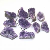 Fashion Decoration, Amethyst, Nuggets, handmade, druzy style, purple, 40x60mm, Sold By KG