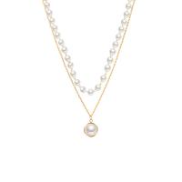 Plastik perle halskæde, Zinc Alloy, med Plastic, poleret, Unisex & forskellige stilarter for valg, 360mm,70mm, Solgt af Strand