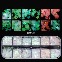 Plastic Nail Decorative Chips Laser & mixed pattern & for woman Sold By PC
