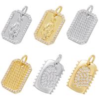 Cubic Zirconia Micro Pave Brass Pendant plated & micro pave cubic zirconia & for woman Sold By PC