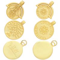 Bijoux pendentifs en laiton, Placage de couleur d'or, styles différents pour le choix & pour femme, Vendu par PC