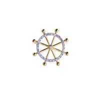 Cubic Zirconia Brooch, Brass, micro pave cubic zirconia & for woman, nickel, lead & cadmium free, 20x20mm, Sold By PC