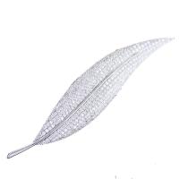 Cubic Zirconia Brooch Brass Leaf micro pave cubic zirconia & for woman nickel lead & cadmium free Sold By PC