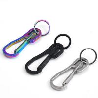 Stainless Steel Key Clasp, Unisex, more colors for choice, 54x21mm, Sold By PC