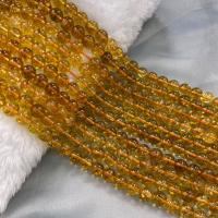 Natürlicher Citrin Perlen, Gelbquarz Perlen, rund, DIY, gelb, verkauft per 38 cm Strang