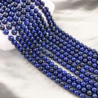 Lapislazuli Perlen, rund, DIY, blau, verkauft per 38 cm Strang