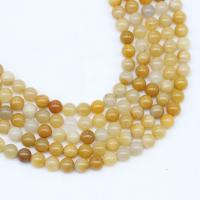 Natural Aventurine Beads, Yellow Aventurine, Round, polished, DIY, yellow, Sold Per 38 cm Strand