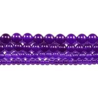 Natural Amethyst Beads Round polished DIY purple Sold Per 38 cm Strand