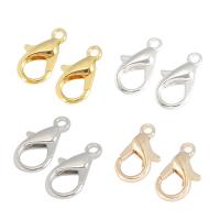 Brass Lobster Clasp, with 18K Gold, plated, more colors for choice, 10mm,12mm,14mm, 100PCs/Bag, Sold By Bag