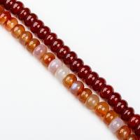 Natural Red Agate Beads Abacus polished Sold By Strand