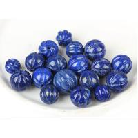 Natural Lapis Lazuli Beads Pumpkin DIY blue Sold By PC