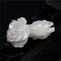 Natural White Shell Beads, Rose, Carved, DIY & different size for choice, white, Sold By PC