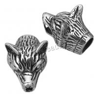 Stainless Steel Leather Cord Clasp, Animal, double-hole & blacken, 18x27x20mm, Hole:Approx 8.5mm, 10PCs/Lot, Sold By Lot