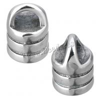 Stainless Steel Cord Tips, blacken, 10x13x10mm, Hole:Approx 5x3mm, 6.5mm, 10PCs/Lot, Sold By Lot