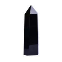 Obsidian Point- Dekoration, Vieleck, poliert, schwarz, verkauft von PC