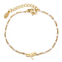 Brass Bracelet & Bangle Titanium Steel with Brass for woman & enamel Length 23 cm Sold By PC