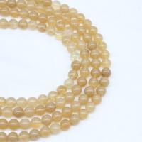 Watermelon Brown Beads, Round, polished, DIY, yellow, Sold Per 38 cm Strand