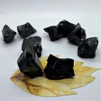 Obsidiana enfeites, Pepitas, feito à mão, preto, vendido por PC