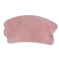 Rosenquarz Schaben Platte, poliert, Massage, Rosa, 110x60x9mm, verkauft von PC