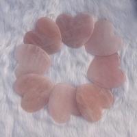 Rose Quartz Αναμόχλευση πλάκα, Καρδιά, γυαλισμένο, Μασάζ, ροζ, 72x72x7mm, Sold Με PC