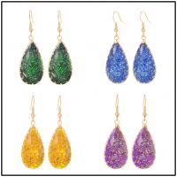 Resin Earring Brass with Resin Teardrop for woman Sold By Pair