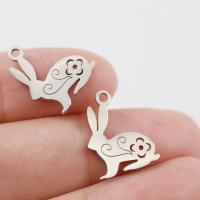 Stainless Steel Animal Pendants Rabbit polished fashion jewelry & DIY & for woman Sold By PC