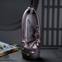 Backflow Incense Burner, Porcelain, plated, for home and office & durable, 255x100x90mm, Sold By PC