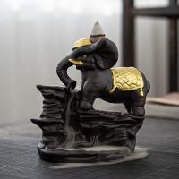 Backflow Incense Burner, Porcelain, plated, for home and office & durable, more colors for choice, 115x106mm, Sold By PC