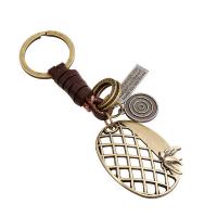 Tibetan Style Key Clasp, with PU Leather, Unisex, nickel, lead & cadmium free, 120x30mm, Sold By PC